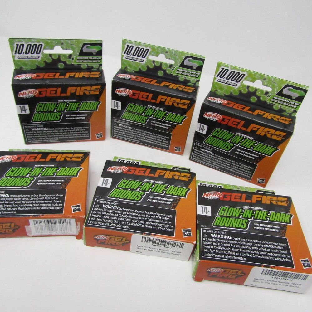 NERF Pro Gelfire Glow-in-the-Dark 60,000 Rounds Soft Polymer Gel Blaster Balls